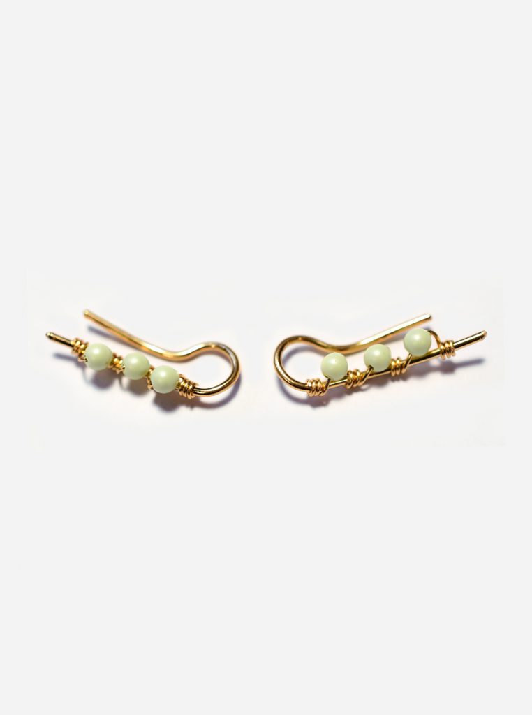 14k gold filled fine earrings with multicolored pearls