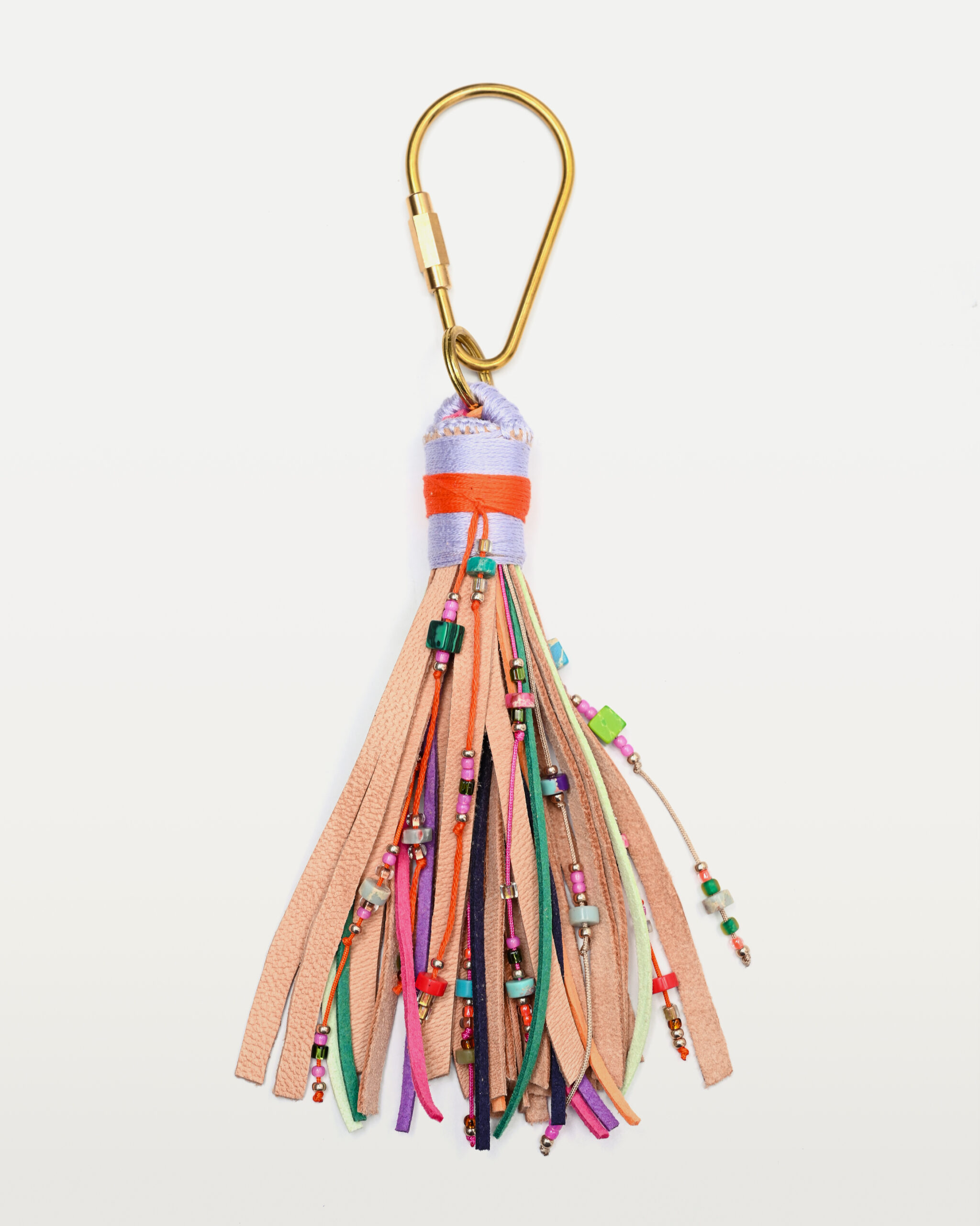 Leather Cotton And Beads Colorful Bag Charm - Doreen Arts Jewelry